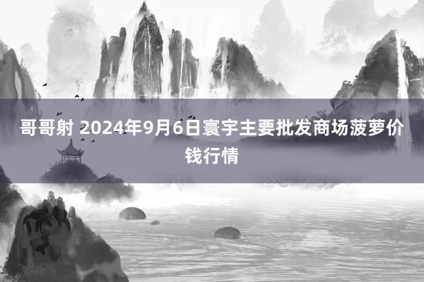 哥哥射 2024年9月6日寰宇主要批发商场菠萝价钱行情