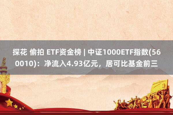 探花 偷拍 ETF资金榜 | 中证1000ETF指数(560010)：净流入4.93亿元，居可比基金前三