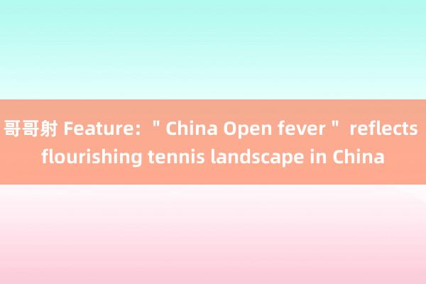 哥哥射 Feature: ＂China Open fever＂ reflects flourishing tennis landscape in China