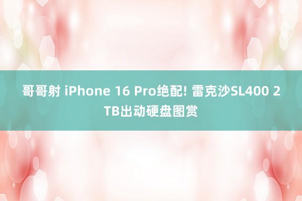 哥哥射 iPhone 16 Pro绝配! 雷克沙SL400 2TB出动硬盘图赏