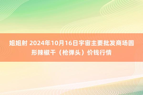 姐姐射 2024年10月16日宇宙主要批发商场圆形辣椒干（枪弹头）价钱行情