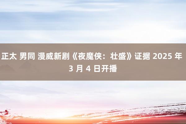 正太 男同 漫威新剧《夜魔侠：壮盛》证据 2025 年 3 月 4 日开播