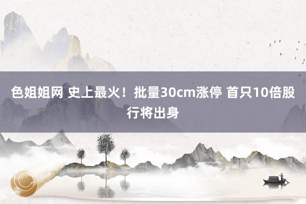 色姐姐网 史上最火！批量30cm涨停 首只10倍股行将出身