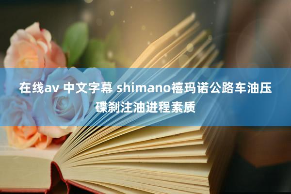 在线av 中文字幕 shimano禧玛诺公路车油压碟刹注油进程素质