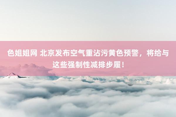 色姐姐网 北京发布空气重沾污黄色预警，将给与这些强制性减排步履！