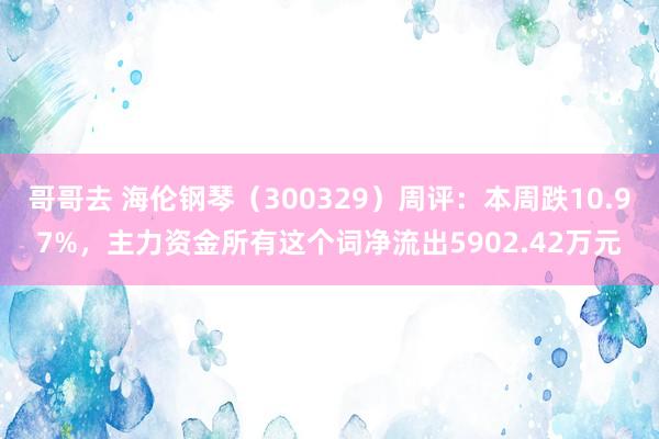 哥哥去 海伦钢琴（300329）周评：本周跌10.97%，主力资金所有这个词净流出5902.42万元