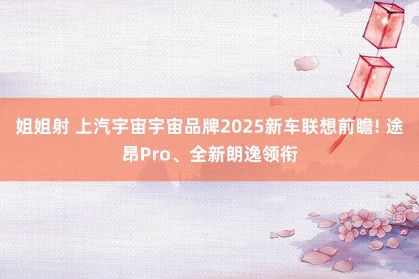 姐姐射 上汽宇宙宇宙品牌2025新车联想前瞻! 途昂Pro、全新朗逸领衔